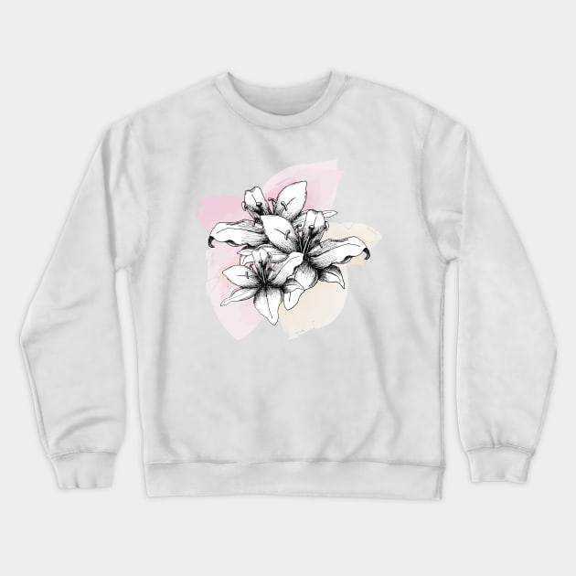 Vintage Lilies Crewneck Sweatshirt by tatadonets